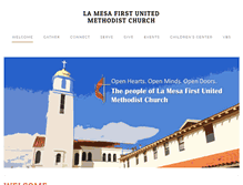 Tablet Screenshot of lamesaumc.com